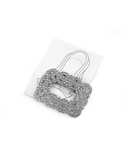 Klip / brošňa / ozdoba na topánky s brúsenými kamienkami - 1 ks | Mimib