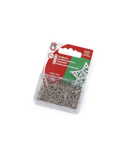 Celokovové špendlíky dĺžka 14 mm mosadzné - 1 krab. | Mimib