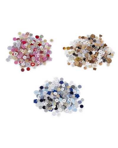 Gombíky mix 500 ks - 1 sáčok | Mimib