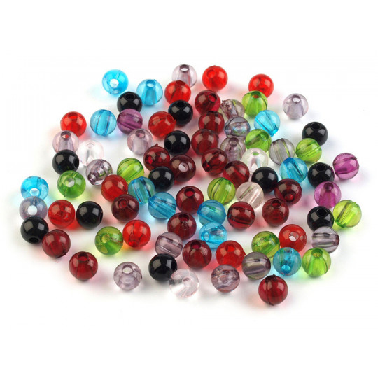 Plastové koráliky Transparent Ø6 mm | Mimib