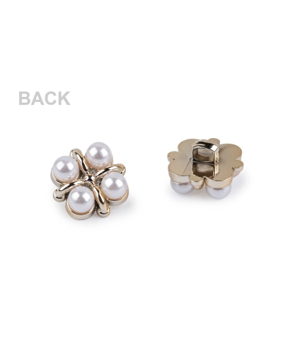 Gombík zdobený perlami veľkosť 24", 28", 34" - 30 ks