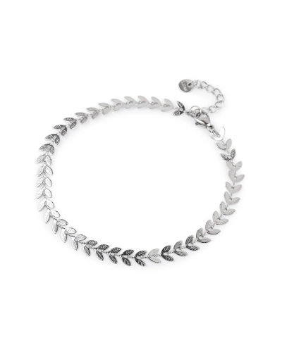 Náramok na členok z nerezovej ocele s perlami a príveskom - 1 ks | Mimib