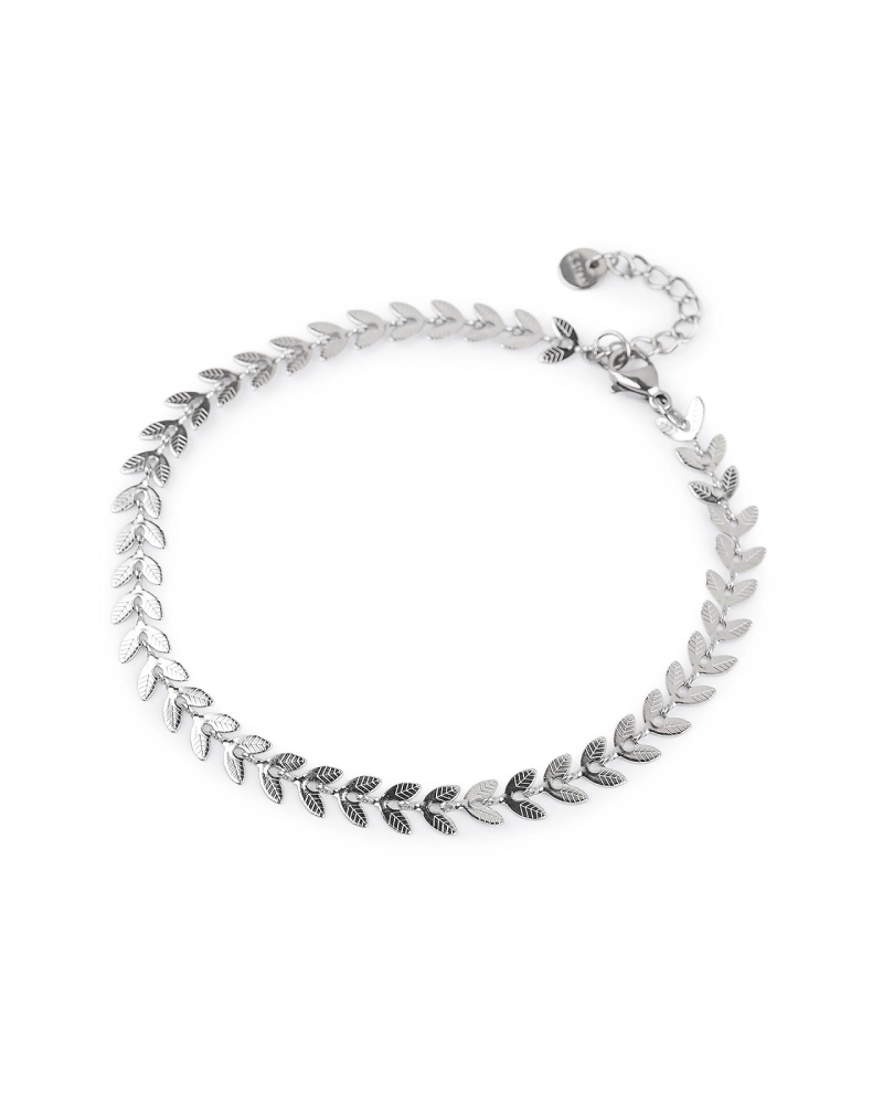 Náramok na členok z nerezovej ocele s perlami a príveskom - 1 ks | Mimib