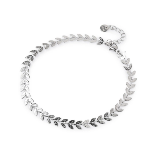 Náramok na členok z nerezovej ocele s perlami a príveskom - 1 ks | Mimib