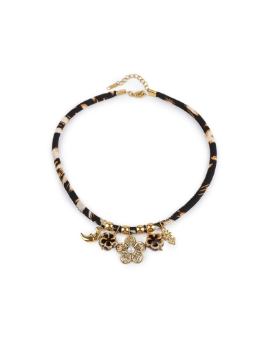 Náhrdelník s kvetmi z nerezovej ocele - 1 ks | Mimib