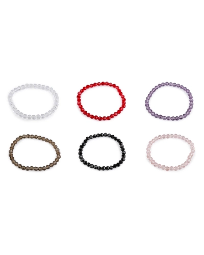 Náramok pružný z brúsených korálikov - 1 ks | Mimib