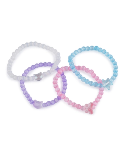 Náramok pružný zo sklenených korálikov mačka, motýľ, hviezda - 1 ks | Mimib