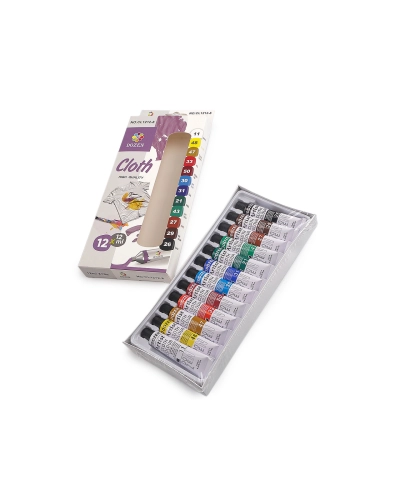 Farby na textil 12 ks - 1 sada | Mimib