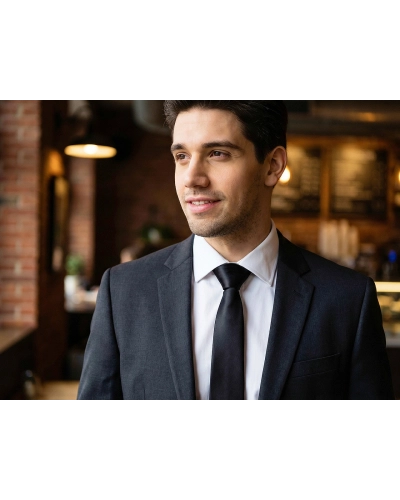 Saténová kravata s klipom, bez viazania - 1 ks | Mimib