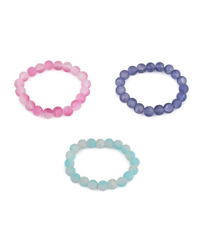 Náramok pružný zo sklenených korálikov s ľadovým efektom - 1 ks | Mimib