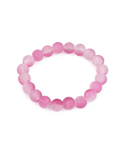 Náramok pružný zo sklenených korálikov s ľadovým efektom - 1 ks | Mimib