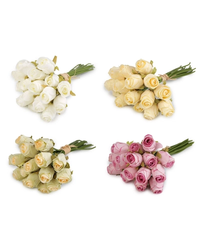 Umelá kytica ruže zväzok 16 ks - 1 zväzok | Mimib