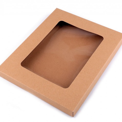 Papierová krabica s priehľadom1 - 1ks