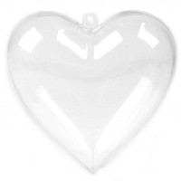 Plastové srdce 8x8 cm dvojdielne1 - 1ks