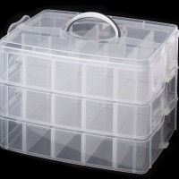 Plastový box / kufrík 3 poschodový s rukoväťou 1ks