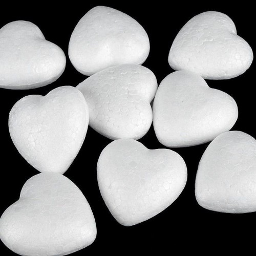 Srdce 4,4x4,7 cm polystyrén20 - 20ks