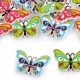 Drevený dekoračný gombík motýľ 50ks