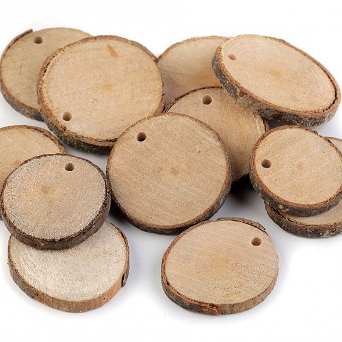 Prírodné drevené kolečko k domaľovaniu 20ks