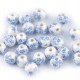 Porcelánové koráliky s kvetmi Ø8 mm5 - 5ks