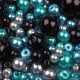 Sklenené voskové perly mix veĺkostí a farieb Ø4-12 mm 50g