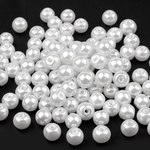 Sklenené voskové perly Ø6 mm 50g