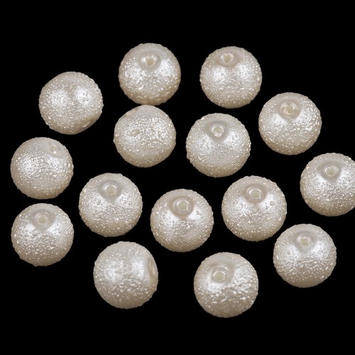 Sklenené voskové perly vrúbkované Ø10 mm20 - 20ks