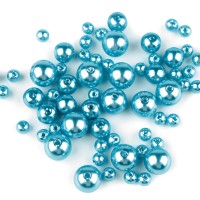 Plastové voskové koráliky / perly Glance mix veľkostí 1sáčok