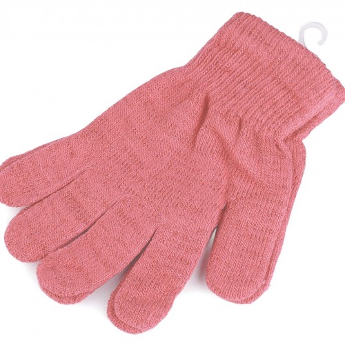Dámske / dievčenské pletené rukavice s lurexom 1pár