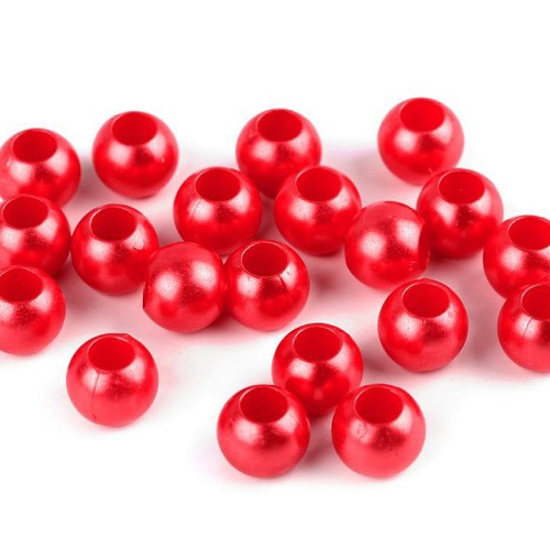 Plastové perly s veľkým prievlakom 8x10 mm40 - 40ks