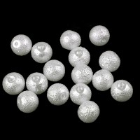 Sklenené voskové perly vrúbkované Ø10 mm 20g