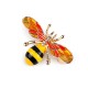 Brošňa s brúsenými kamienkami včela 1ks