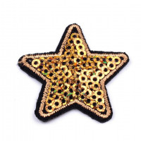 Nažehlovačka hviezda s flitrami2 - 2ks