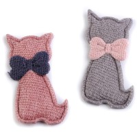 Textilná aplikácia / nášivka mačka2 - 2ks