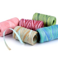 Lyko rafia na pletenie tašiek - prírodné multicolor, šírka 5-8 mm1 - 1ks