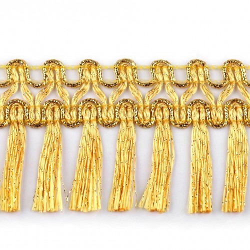 Leonské strapce zlaté šírka 45 mm 13.5m