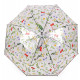 Dámsky / dievčenský priehľadný vystreľovací dáždnik lúčne kvety 1ks