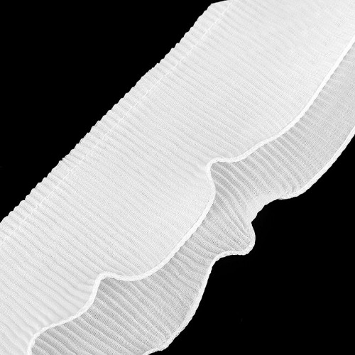 Volánik plisovaný šírka 78 mm 1m