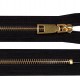 Kovový zips s ozdobným jazdcom šírka 6 mm dĺžka 24,5 cm 1ks