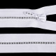 Kosticový zips šírka 4 mm dĺžka 60 cm so štrasovými kamienkami 1ks