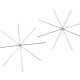 Vianočná hviezda / vločka drôtený základ na korálkovanie Ø10 cm2 - 2ks