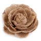Textilná aplikácia / nášivka jutový kvet1 - 1ks