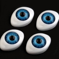 Plastové oči na nalepenie 16x23 mm6 - 6ks