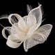 Fascinátor / brošňa kvet s perím 1ks