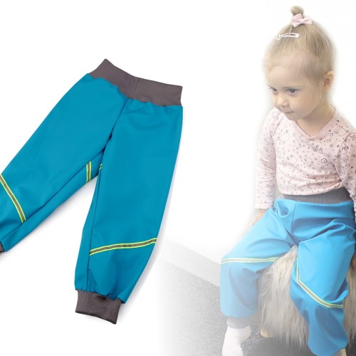 Detské softshellové nohavice s reflexným pruhom 1ks
