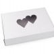 Papierová krabica s priehľadom - srdce1 - 1ks