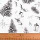 Vianočná bavlnená látka / plátno stromček 1m