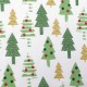 Vianočná bavlnená látka recyklovaná stromčeky 1m
