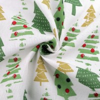 Vianočná bavlnená látka recyklovaná stromčeky 1m