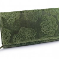 Dámska peňaženka kožená s kvetmi 1ks