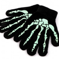 Detské pletené rukavice svietiace v tme 1pár